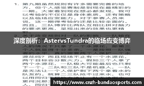 深度剖析：AstervsTundra的临场应变博弈